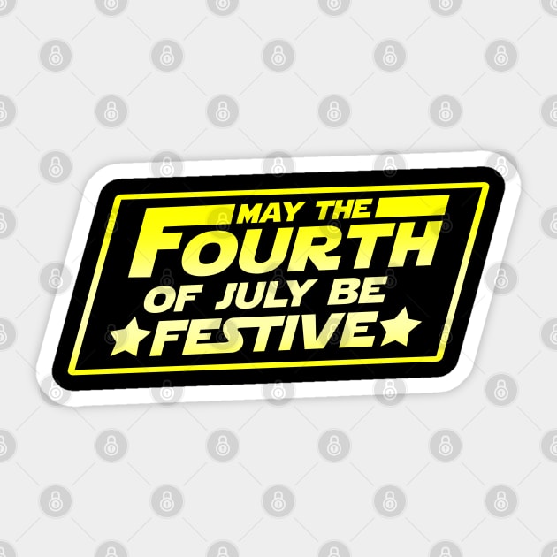 May The 4th Of July Independence Day Slogan Sticker by BoggsNicolas